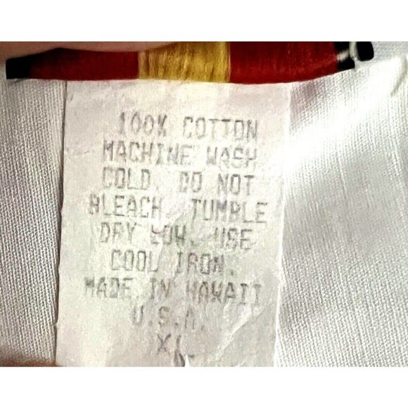 Pacific Legend White Hawaiian Floral Woody Surfboard Button Up Shirt XL Pocket - Picture 7 of 8